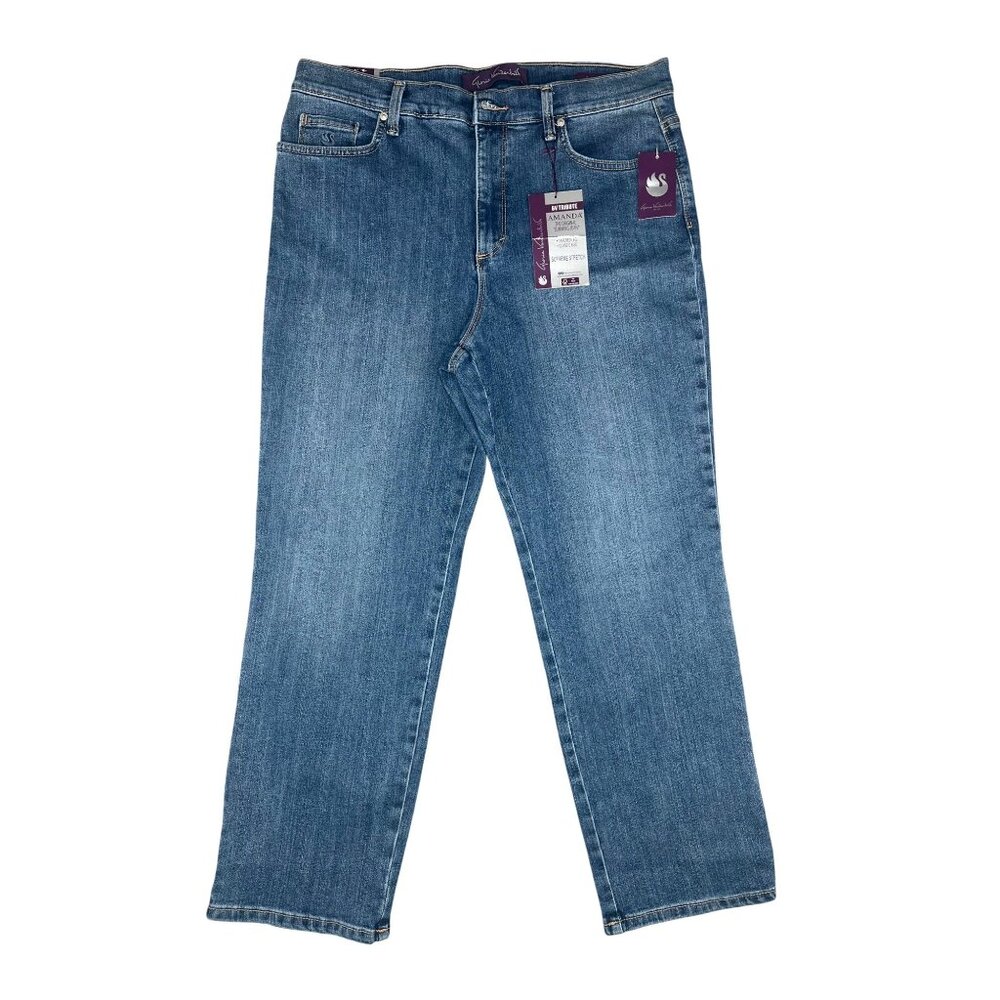 Gloria Vanderbilt Amanda Petite Tapered Leg Size 14 Short Slimming Classic Jeans